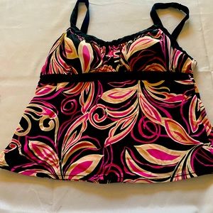 XL tank swim top, pink, black and beige white $5